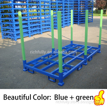 Heavy duty Long Stacking Rack with removable posts for long rugs or fabrics rolls